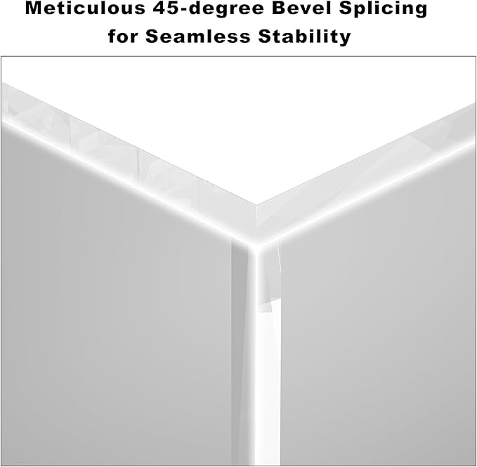 HELPLEX Clear Acrylic Guest Towel & Napkin Holder - Waterproof Splash-Proof Vertical Design for Bathroom, Kitchen, Dining Table - Home Hotel Office Organizer (1-Pack)