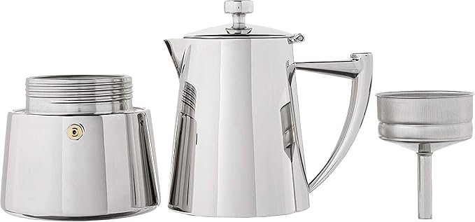 Cuisinox Roma 6-cup Stainless Steel Stovetop Moka Espresso Maker