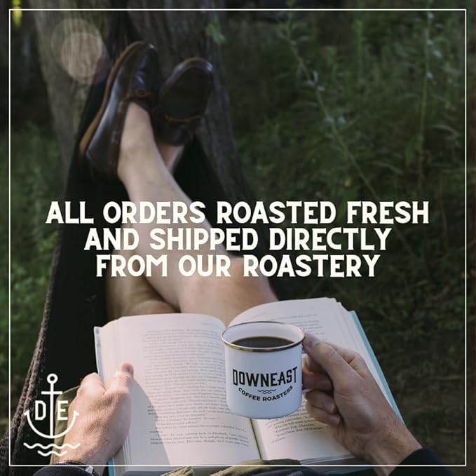 Downeast Coffee Roasters Whole Bean Coffee - 100% Colombian, Medium Roast, 100% Arabica Coffee - Dark Chocolate and Ripe Fruit Notes - Select Central and South American Highlands (2lb Bag)