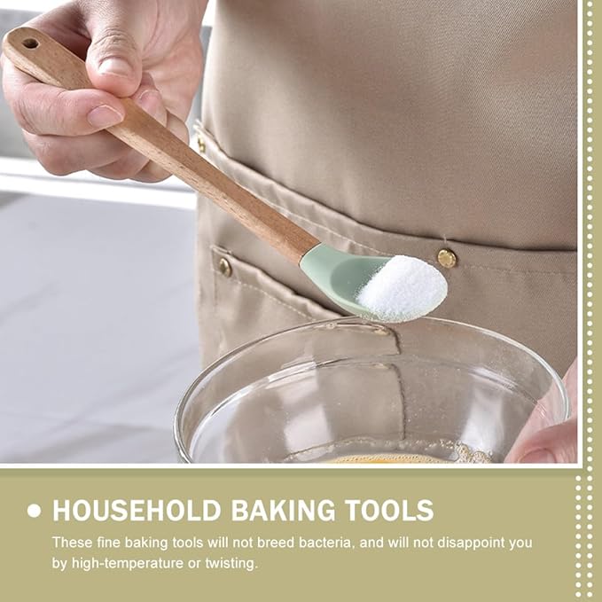 Luxshiny Multi-function Silicone Baking Tools Kitchen Utensils with Hanging Heat-resistant Spatulas and Spoons for Home Bakery Shop Use