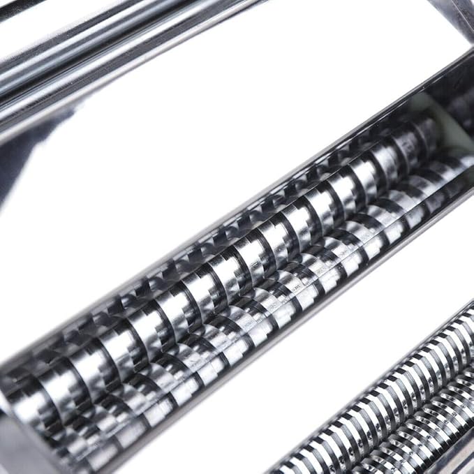 Electric Pasta Maker Machine, 110V 135W Noodle Maker Stainless Steel Pasta Making Machine Automatic Pastry Making Machine Speed Adjustable Noodle Cutting Machine