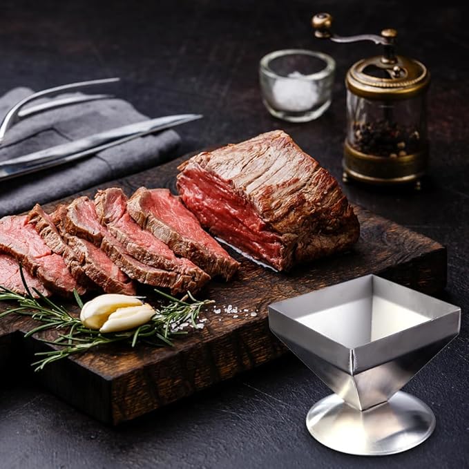 DOITOOL Stainless Steel Pyramid Mold, Pyramid Cake Mold Rice Shaper Food Metal Serving Plate for Home Restaurant Kitchen, Size S