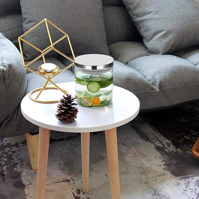 SIXAQUAE Glass Food Storage Containers Jar Stainless Steel Lids 600ml Airtight Canister Organization Sets Stackable…