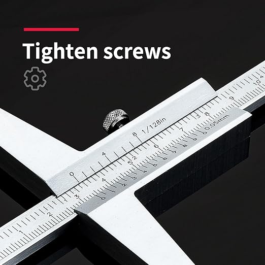 0-200mm Depth Gauge Vernier Caliper,Precision Measurement Tool,High-Strength CarbonSteel,DRINYOUNG(0-200/128in Depth Caliper with Hook)