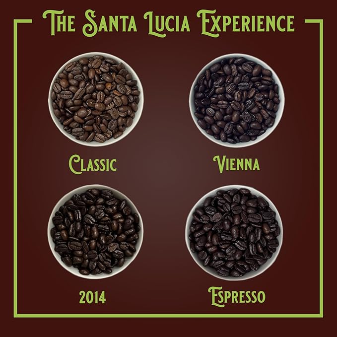 Santa Lucia Coffee Café Crema Espresso Roast Coffee - Specialty Volcanic Nicaraguan Espresso Roast - Farm-Direct, Low-Acid - Dense Golden Crema - 91-Point, Small-Batch - Ground - 16oz (Pack of 3)