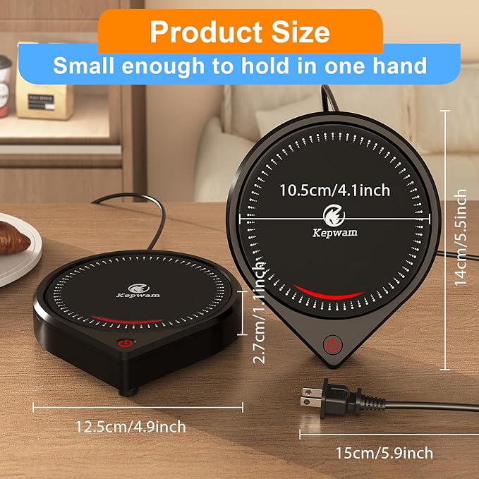 Coffee Mug Warmer for Desk, Smart Coffee Warmer with Touch Tech & Light, Coffee Cup Warmer with Gravity Sensor & Auto Shut Off, Candle Warmer Plate - Ideal Gifts for Dad and Mom