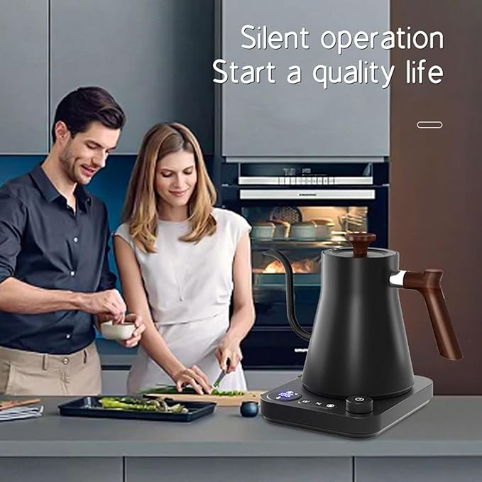 Smart Temperature Control Gooseneck Electric Kettle - Professional Pour-Over Coffee & Tea Maker with Fast Boil