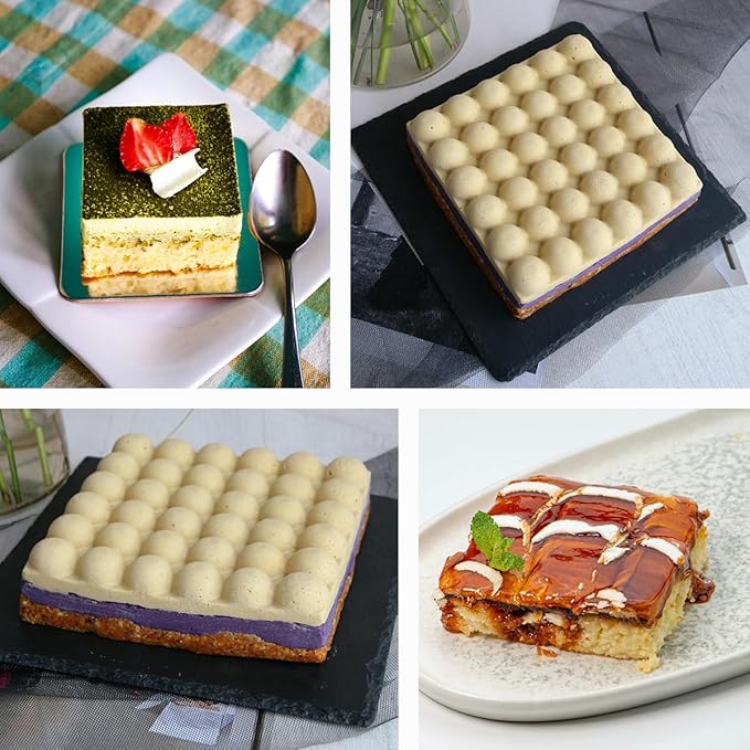 Square Springform Cake Pan 9.5inch,10inch,11inch, Set of 3 non stick leakproof cake baking pans with removable bottom