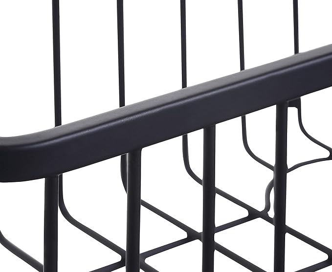 SunnyPoint NeverRust Deluxe Kitchen & Bathroom Sink Sponge Holder Organizer with Adhesive Mount - Additional Suction Cup Included – Sponge & Brush NOT Included – 7.4 x 3.3 x 2.75 Inch, BLK