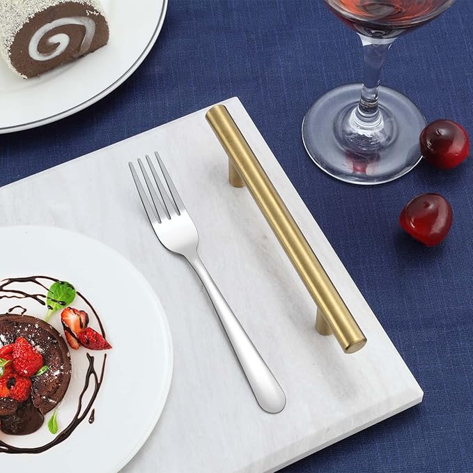 36-Piece Salad Forks Set, Funnydin 5.9" Stainless Steel Forks Silverware, Durable Dessert Forks Set, Cost-effective Small Forks for Home, Kitchen, Restaurant - Mirror Polished, Dishwasher Safe