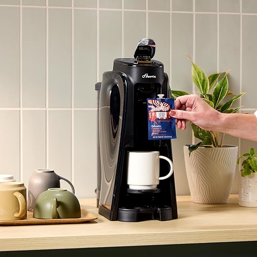 Flavia Aroma Brewer - Black, Makes Coffee, Lattes, Tea, and other Hot or Cold Beverages with Single-Serve Freshpacks, Multiple Brew Sizes