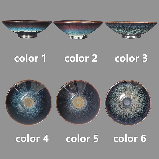 Ceramic Japanese Ramen Noodle Soup Bowl Set of 2, For Ramen, Pho,Soup,Salad, pasta, Asian Dishes,Udon noodles,Chinese Large Ramen Bowl - Microwave dishwasher oven safe, Black 10.4 Inch