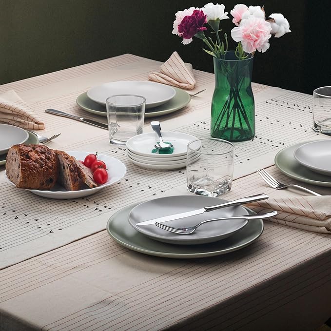 Alata Kate 36-Piece Silverware Set with Steak Knife, Stainless Steel Flatware Set Service for 6, Mirror Polished Cutlery Set Dishwasher Safe