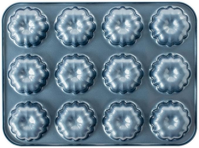 Nordic Ware Formed Mini Bundt, 12 Cavity Cupcake, Twilight Blue