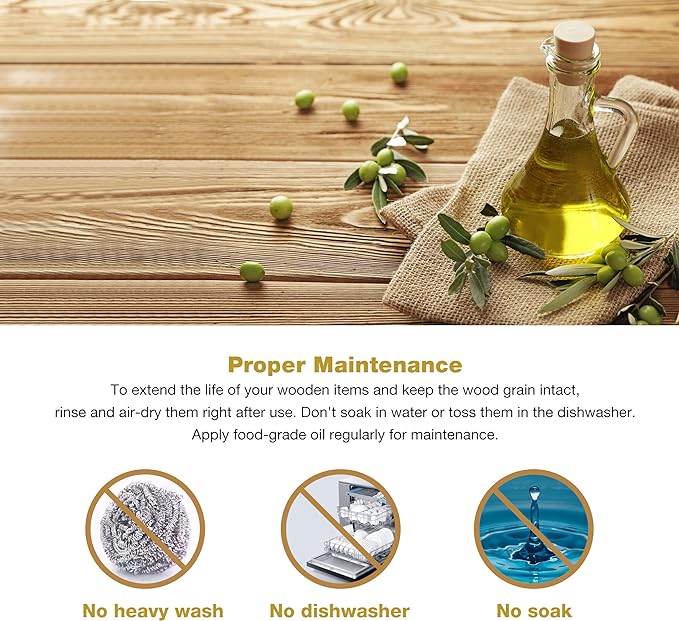 WONDERFUL 13.5 Inch Long Olive Wood Spaghetti and Pasta Server with Measurer, Ideal Spaghetti Server, Pasta Forks and Ladle