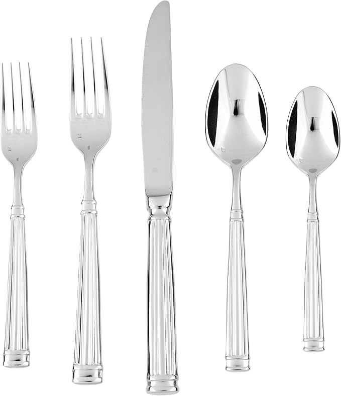 Fortessa Doria 18/10 Stainless Steel Flatware Iced Tea Spoon, Set of 12
