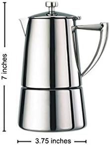 Cuisinox Roma 4-cup Stainless Steel Stovetop Moka Espresso Maker