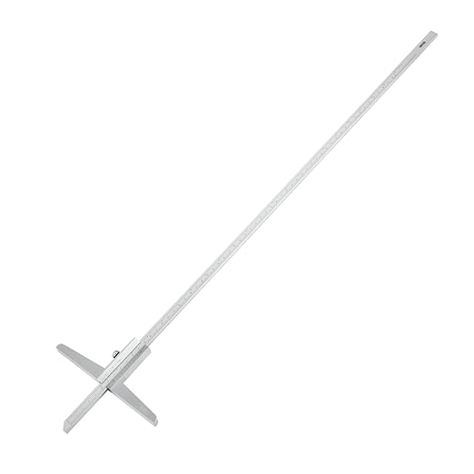 0-600mm Extra Long Depth Ruler (Bridge Length 150mm) Heavy Duty Measuring Tool Thickened Bridge Base Anti-Distortion DRINYOUNG(Depth Ruler 600 Long (Bridge Length 150)