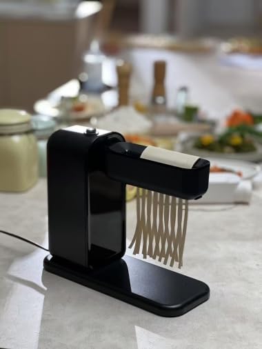 Electric Pasta Maker, 3-in-1 Pasta Maker Machine Includes Pasta Roller Spaghetti Cutter & Fettuccine Cutter with Cleaning Brush, Noodle Maker for Home Use, Black