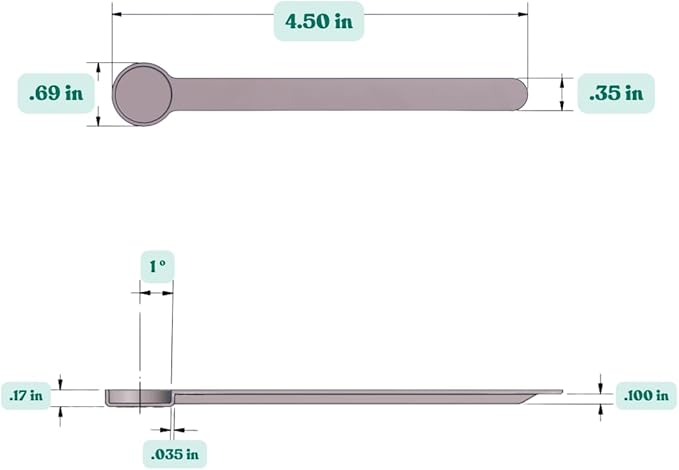 1/8 Teaspoon (0.625 mL | A Pinch) Long Handle Scoop for Measuring Coffee, Pet Food, Grains, Protein, Spices and Other Dry Goods (Pack of 25)