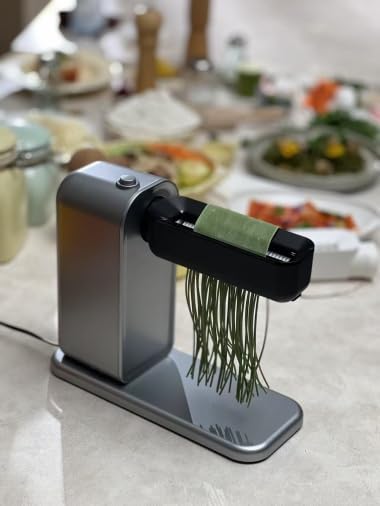 Electric Pasta Maker, 3-in-1 Pasta Maker Machine Includes Pasta Roller Spaghetti Cutter & Fettuccine Cutter with Cleaning Brush, Noodle Maker for Home Use, Gray