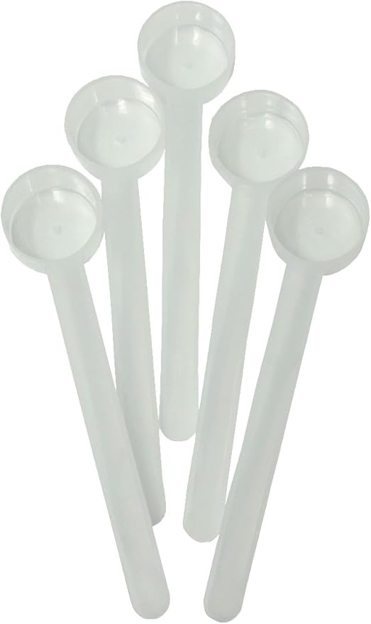 1 Teaspoon (1/3 Tablespoon | 5 mL) Long Handle Scoop for Measuring Coffee, Pet Food, Grains, Protein, Spices and Other Dry Goods (Pack of 5)