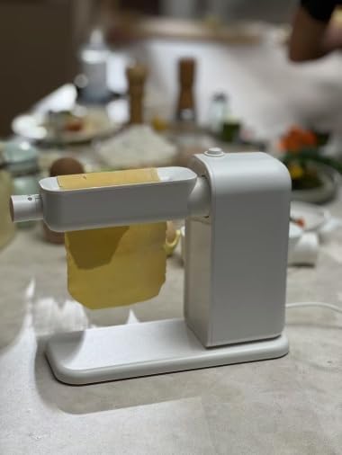 Electric Pasta Maker, 3-in-1 Pasta Maker Machine Includes Pasta Roller Spaghetti Cutter & Fettuccine Cutter with Cleaning Brush, Noodle Maker for Home Use, White