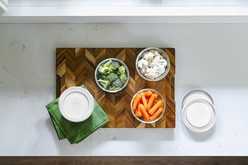 6-Piece Glass Food Storage Containers Set (3 Containers + 3 BPA-Free Lids) | 2-Cup, Leakproof | Microwave, Freezer, Oven & Dishwasher Safe | Ideal for Meal Prep & Pantry Organization