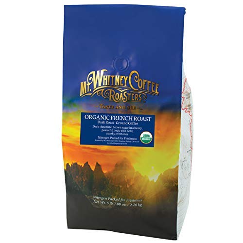 Mt. Whitney Organic French Roast, Dark Roast, Low Acid Coffee (Ground, 5 Lb)