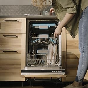 Alata Black Mirror Sporks 8-Pack Set Stainless Steel Sporks, 7.4 Inches Long Handle Salad Forks For Dessert, Ice Cream, Salad, Soup, Noodle, Spaghetti, Dishwasher Safe