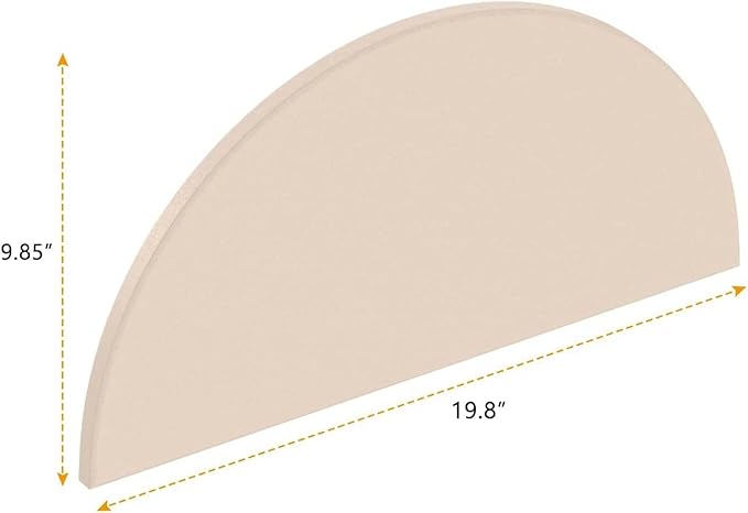 Heat Deflector Baking Stone Pizza Compatible with Kamado Joe Big Joe I, II, III, 19.8In 2-Pack Half-Moon Ceramic Cooking Stone for Big Green Egg XL Large Egg Vision Grills XL