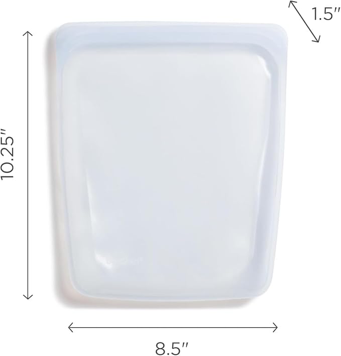 Stasher Premium Silicone Reusable Food Storage Half Gallon Bag, Tide Pool, Microwave, Sous Vide, Dishwasher, Oven and Freezer Safe, BPA Free, Leak-free, Eco-friendly, 64 Oz