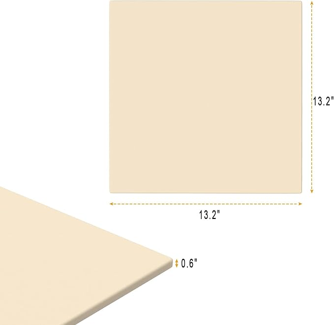 13.2" Square Pizza Stone for Ooni Karu 12 Pizza Oven, High-Quality Ceramic Grill Plate Accessories Pizza Baking Stone for Oven/Grill, Thermal Shock Resistance, Ideal for Bread and Cookie