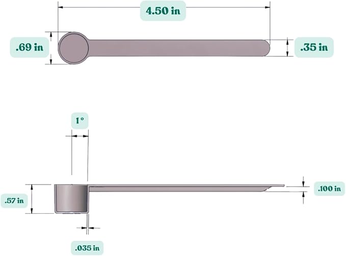 1/2 Teaspoon (2.5 mL) Long Handle Scoop for Measuring Coffee, Pet Food, Grains, Protein, Spices and Other Dry Goods (Pack of 1)