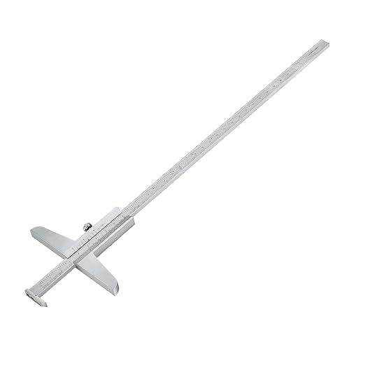 0-300mm Depth Gauge Vernier Caliper，Precision Measurement Tool，High-Strength CarbonSteel，DRINYOUNG（0-300/128in Depth Caliper with Hook）