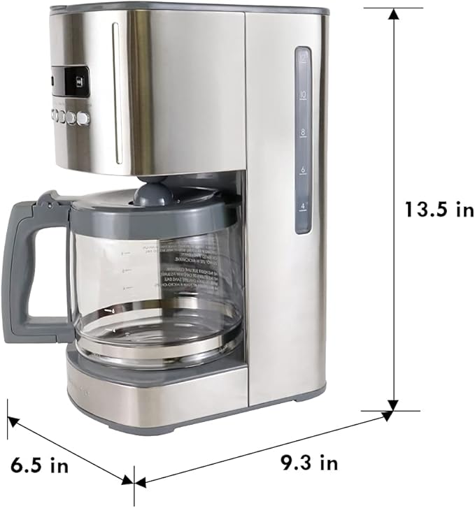 Kenmore 40706 12-Cup Programmable Aroma Control Coffee Maker in Stainless Steel