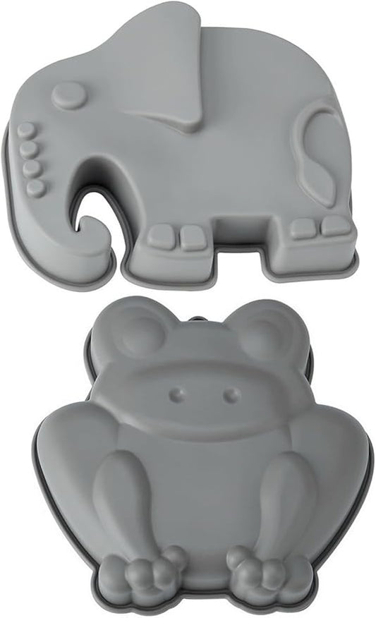 NonStick Frog Cake Pan Elephant Cakes Pans Silicone Baking Mold - 2pc