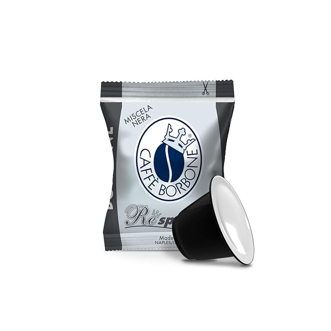 Caffè Borbone Nespresso Compatible Coffee Pods, Black Blend, Freshly Roasted and Packaged in Italy - 50 Individually Wrapped Coffee Pods - Not Compatible with Vertuo