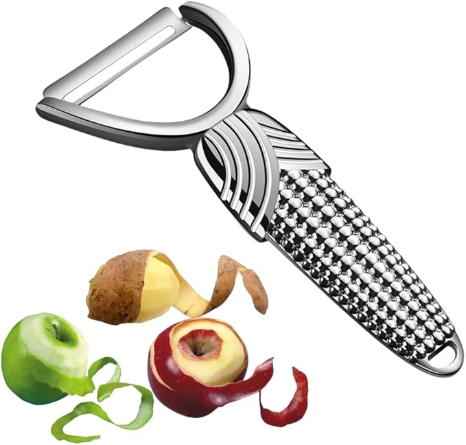 Vegetable Peeler For Kitchen, Easy Peeler/Non-Slip Wide Handle/Suitable for All Fruits Vegetables/Silver