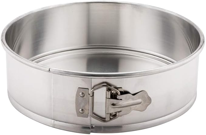 Restaurantware Met Lux 12 Inch Round Cake Pan 1 Springform Springform Pan - Removable Bottom Release Latch Silver Aluminum Cheesecake Pan For Baking Desserts