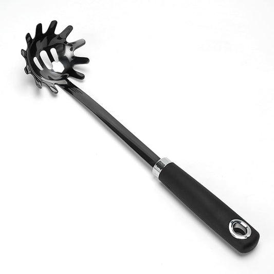 Stainless Steel Spaghetti Spoon - 12.6 Inch Pasta Spoon with Comfortable Grip Design -Metal Pasta Fork Pasta Server - Kitchen Gadgets Pasta Ladle Kitchen Tools