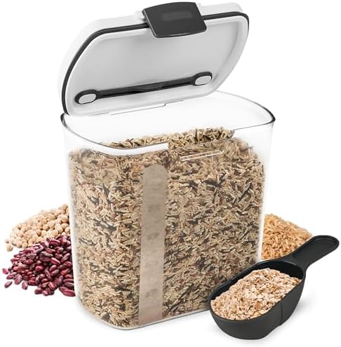 ProKeeper 2.5-Quart Grain Storage Container with Hinged Lid, Clear – BPA-Free, Airtight Seal