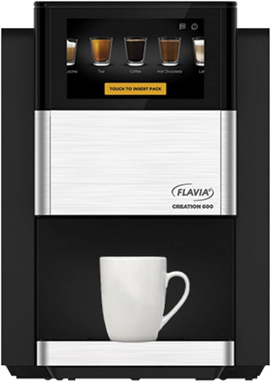 Flavia Creation 600 Brewer, Makes Coffee, Lattes, Tea, and other Hot or Cold Beverages with Single-Serve Freshpacks, Multiple Brew Sizes