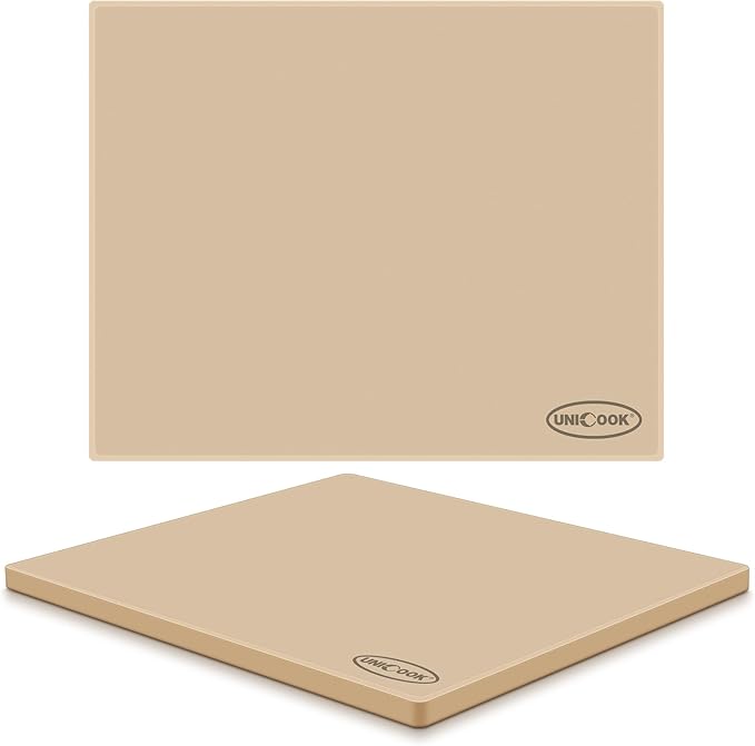 Unicook Large Rectangular Pizza Stone for Oven and Grill 20" x 16" x 0.6", Thermal Shock Resistant Cordierite Baking Stone, Ideal for Baking Crispy Pizzas, Bread and Cookies, Dough Cutter Included