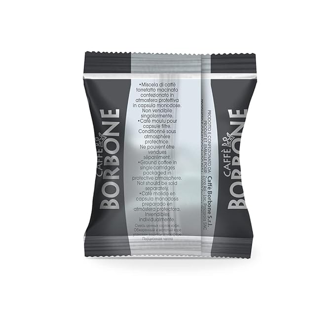 Caffe Borbone Nespresso Compatible Coffee Pods, Black Blend, Medium Roast, Arabica and Robusta Blend, Intense and Robust - NOT compatible with Vertuo - 100 Count