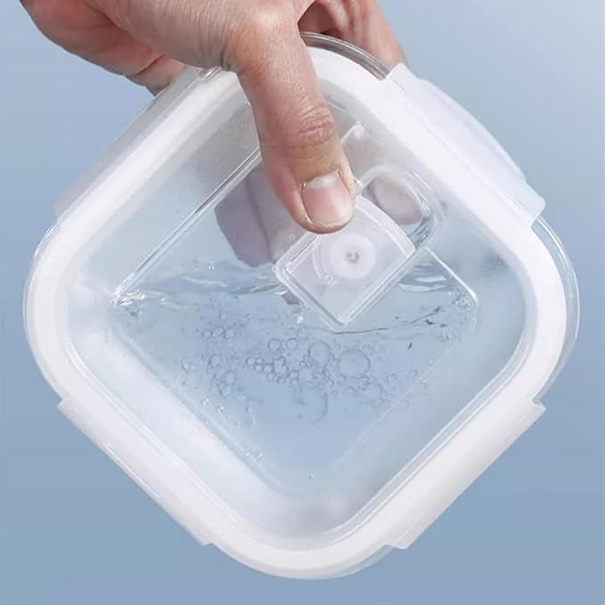 16OZ Square Glass Meal Prep Containers with Lids, 2 Cup Square food Storage Containers, Heat-Resistant BPA-Free Small Glass Food Containers, MicrowaveDishwasherFreezer Safe (4 Pack)