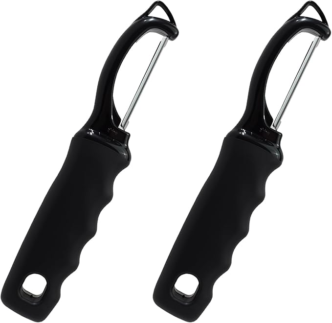 2 Pcs Premium Swivel Vegetable Peeler, Potato Peeler Hand Tool Stainless Steel, Blade Swivel Peelers with Ergonomic Non Slip Grip, Ideal for Fruits Carrots Apples Kitchen Prep or Gift Use