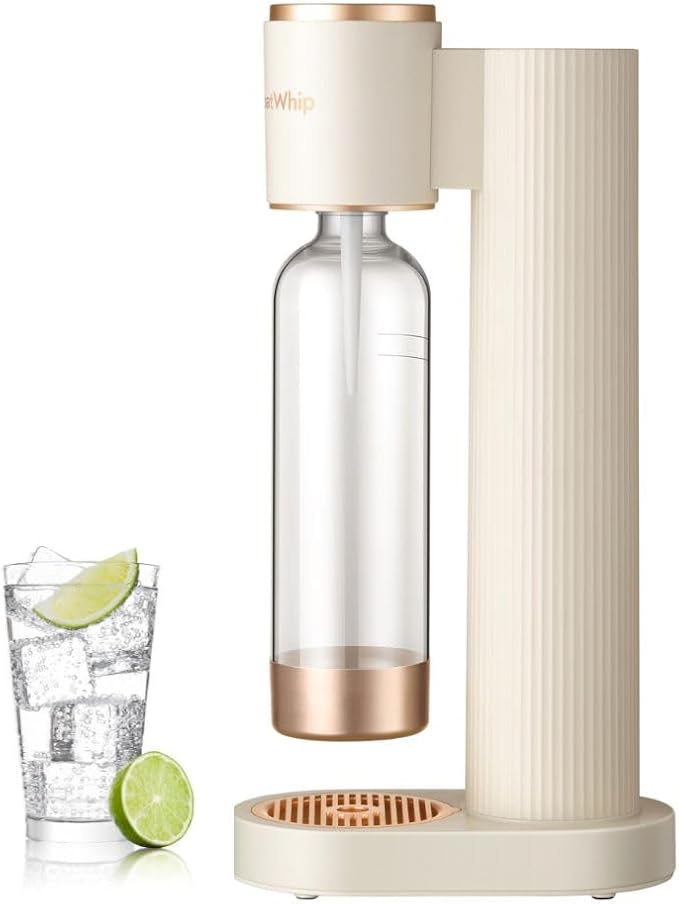 GreatWhip Soda Streaming Machine Sparkling Water Maker Soda Maker with 1L Carbonating Bottle, Compatible with Screw-in 60L CO2 Carbonator(NOT Included)