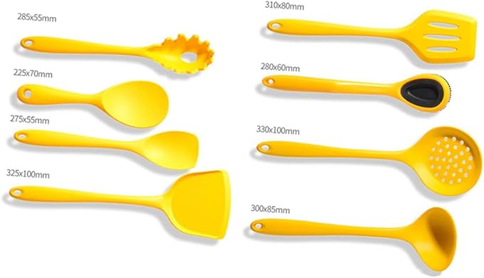 Silicone Kitchenware Non-stick Cooking Utensils with Storage Bucket Heat Resistant Kitchen Tools for Frying Braising Stirring Dishwasher Safe Cooking Supply