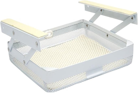 Anything Keeper - Organizer for Home, Kitchen, Bathroom, RV, Small Spaces - Storage Organizers - Compact Metal Basket - Under Cabinet Holder - Easy Install - Holds Strong - 11 x 10 x 2in - White